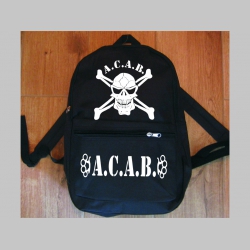 A.C.A.B. jednoduchý ľahký ruksak, rozmery pri plnom obsahu cca: 40x27x10cm materiál 100%polyester